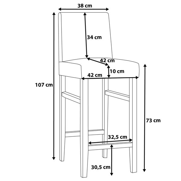 17 Stories 73 cm Barstuhl Ajay | Wayfair.de